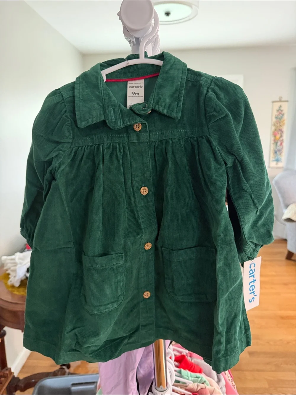 Carter's Deep Green Corduroy Baby Dress Jacket